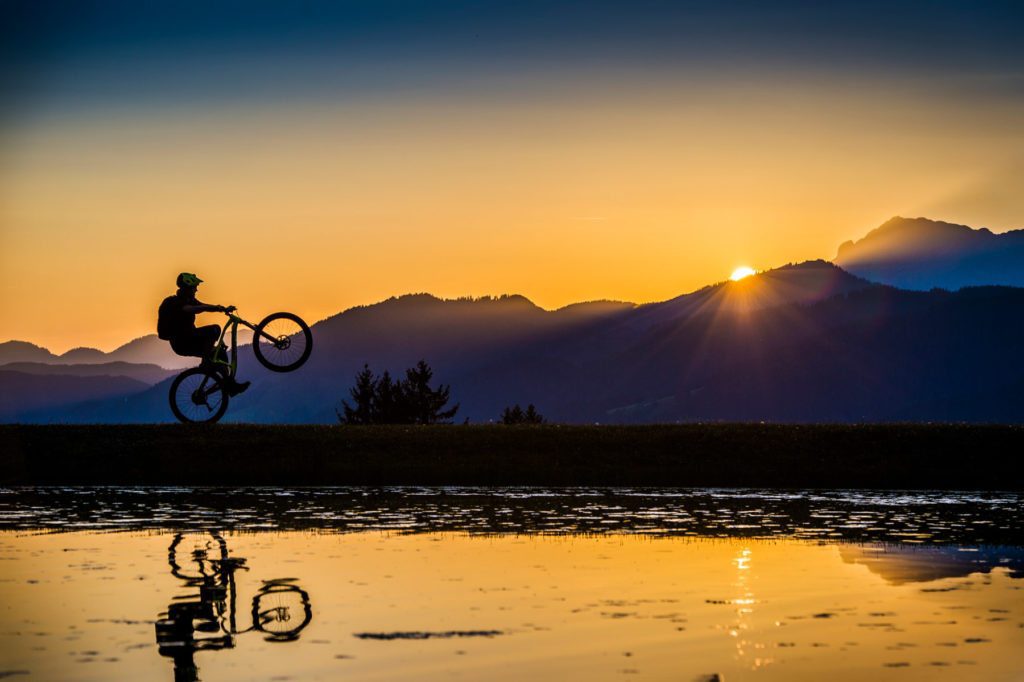 MTB Sunset Wheelie, Sportfotograf